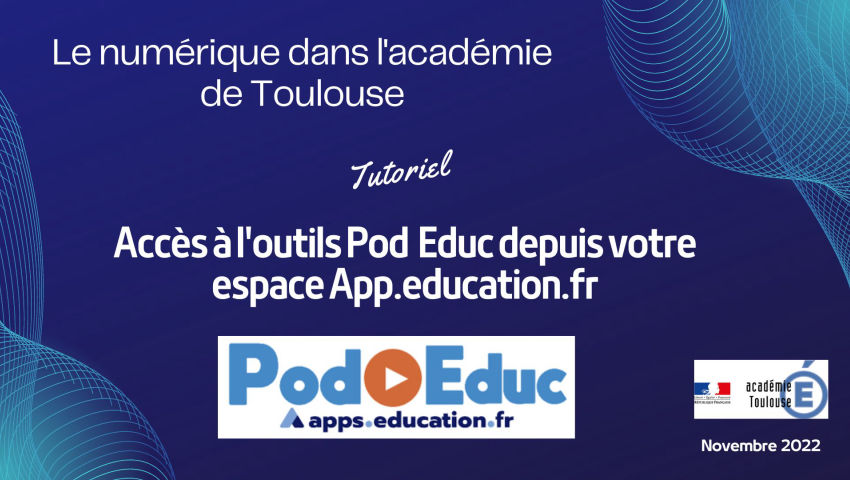 Accès à pod educ Numérique Éducatif