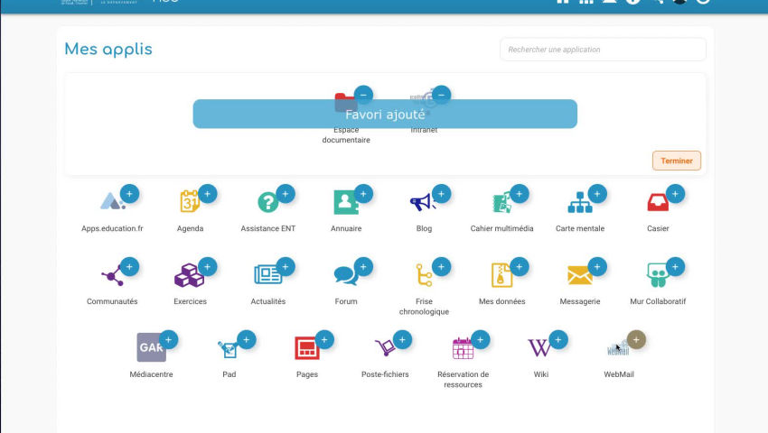 Gérer les applications favorites dans l'ENT16 by Néo - Numérique Éducatif