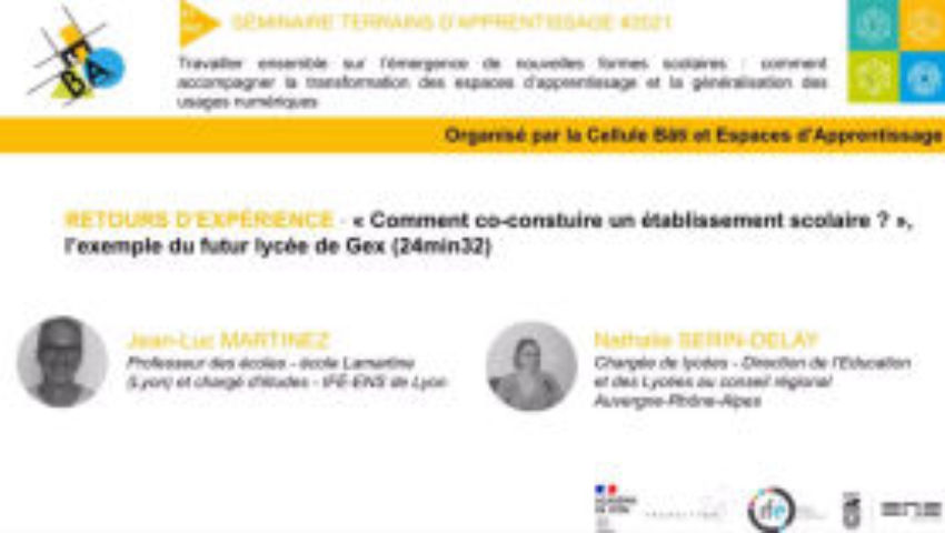 Séminaires Terrains d\'Apprentissage 2021