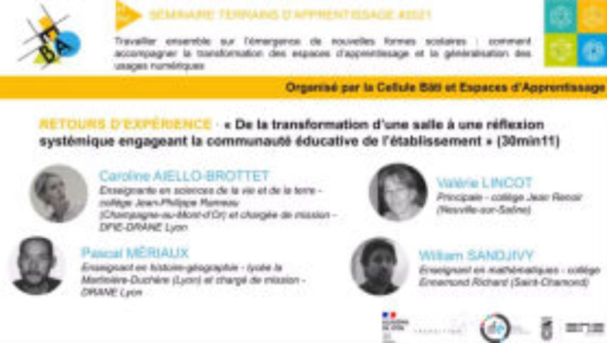 Séminaires Terrains d\'Apprentissage 2021