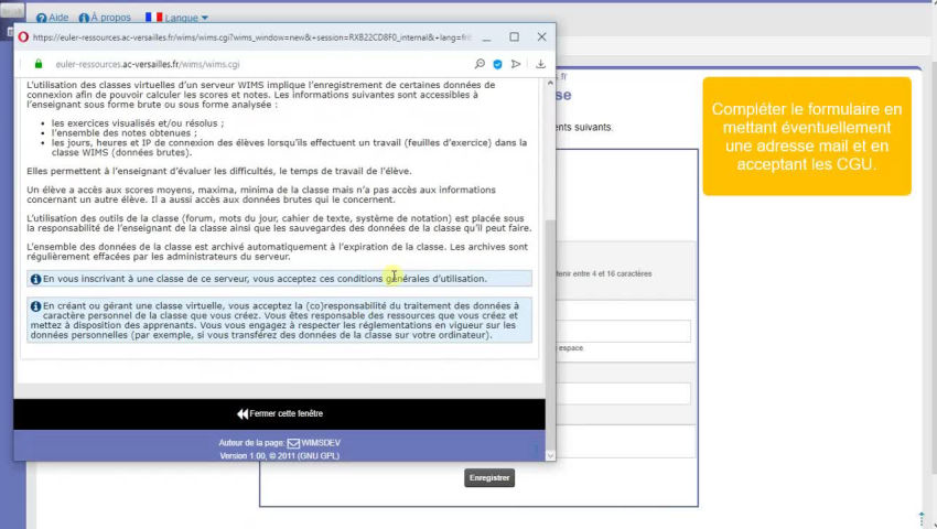 Auto-inscription D'un élève Dans Une Classe Sur Euler-wims - Numérique 