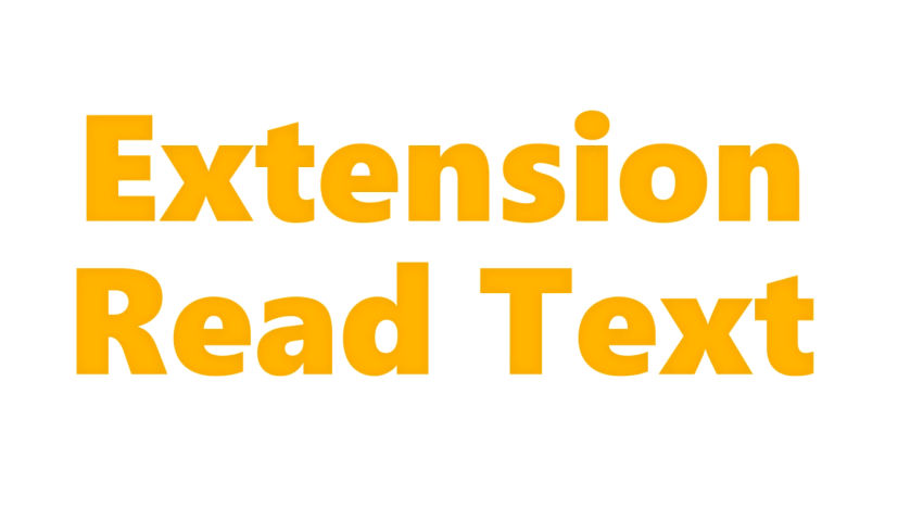 Extension Read Text Num Rique Ducatif