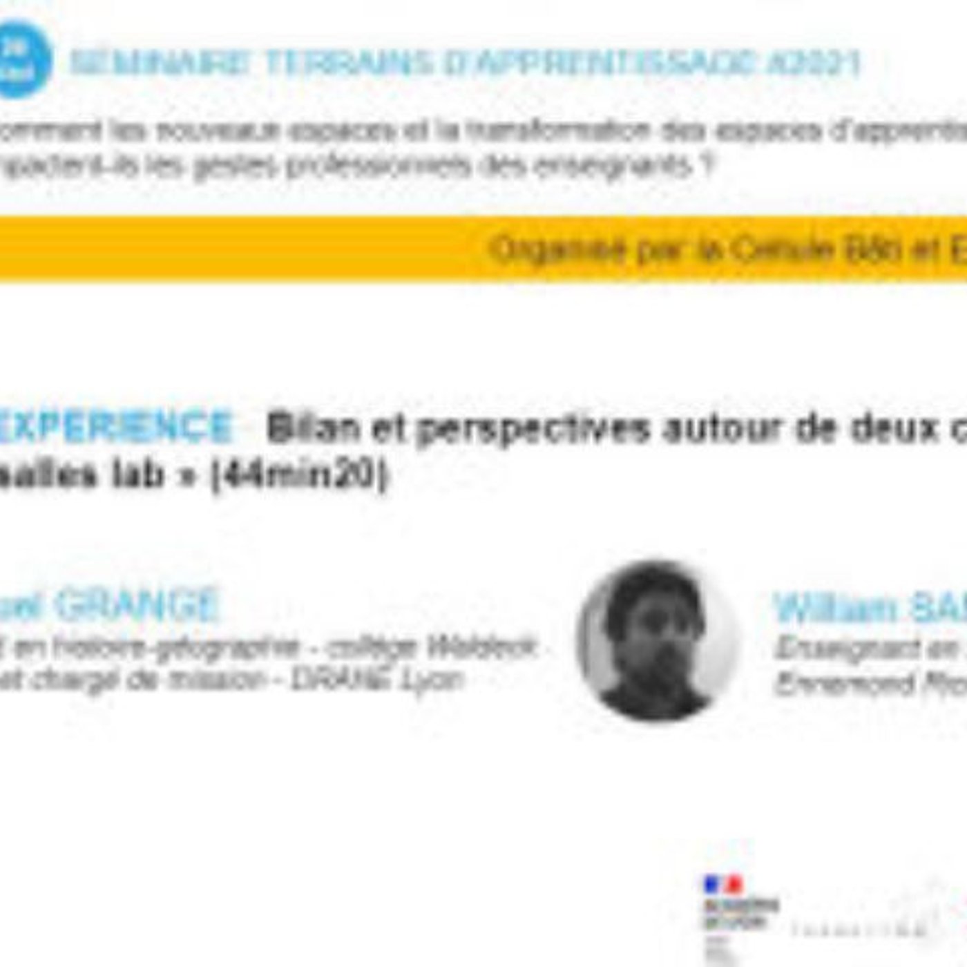 Bilan et perspectives autour de deux collèges ligériens équipés de « salles lab » episode artwork