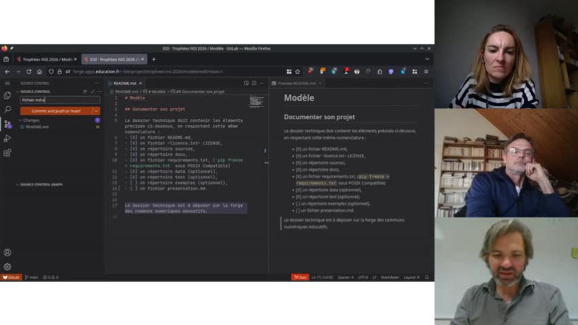 Déposer un projet dans la forgeEdu