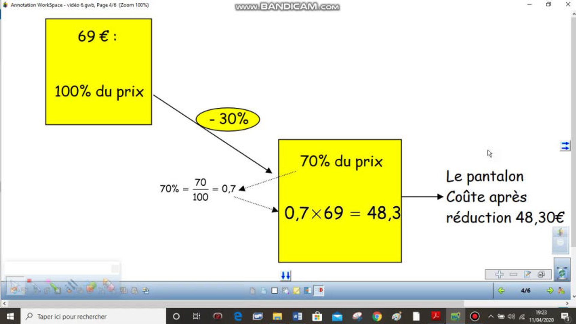 Pourcentage d'augmentation ou de diminution - Numérique Éducatif