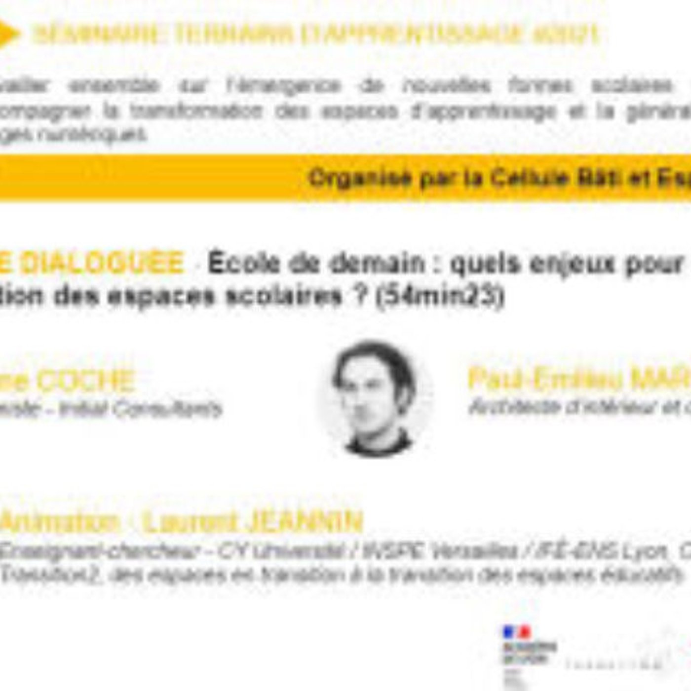 École de demain : quels enjeux pour la construction et la transformation des espaces scolaires ? episode artwork