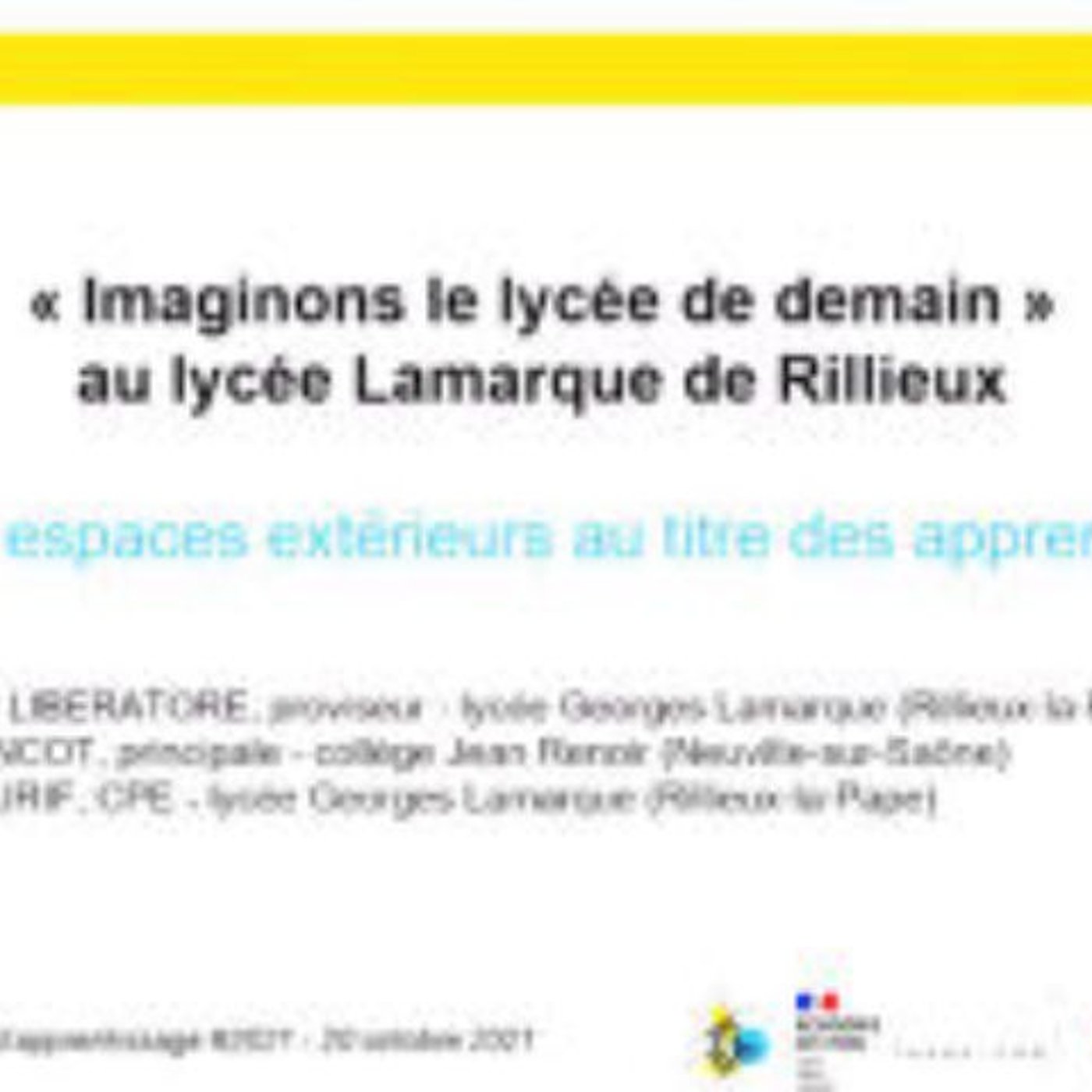 [INTERNE SÉMINAIRES BEA #2021] Imaginons le lycée de demain au lycée Lamarque de Rillieux-la-Pape episode artwork
