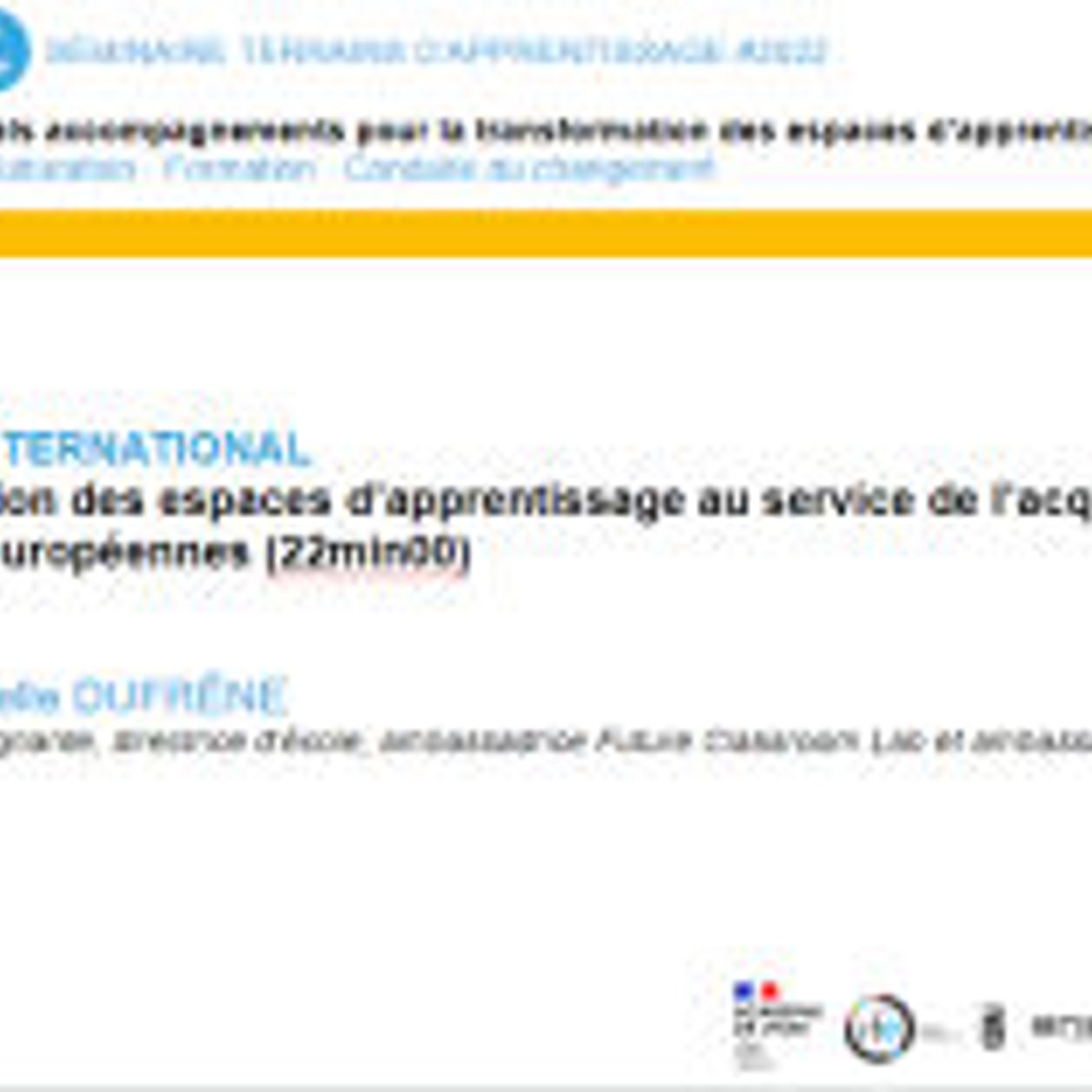 Transformation des espaces d'apprentissage et compétences européennes episode artwork